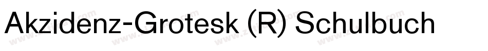 Akzidenz-Grotesk (R) Schulbuch 2 Regular字体转换